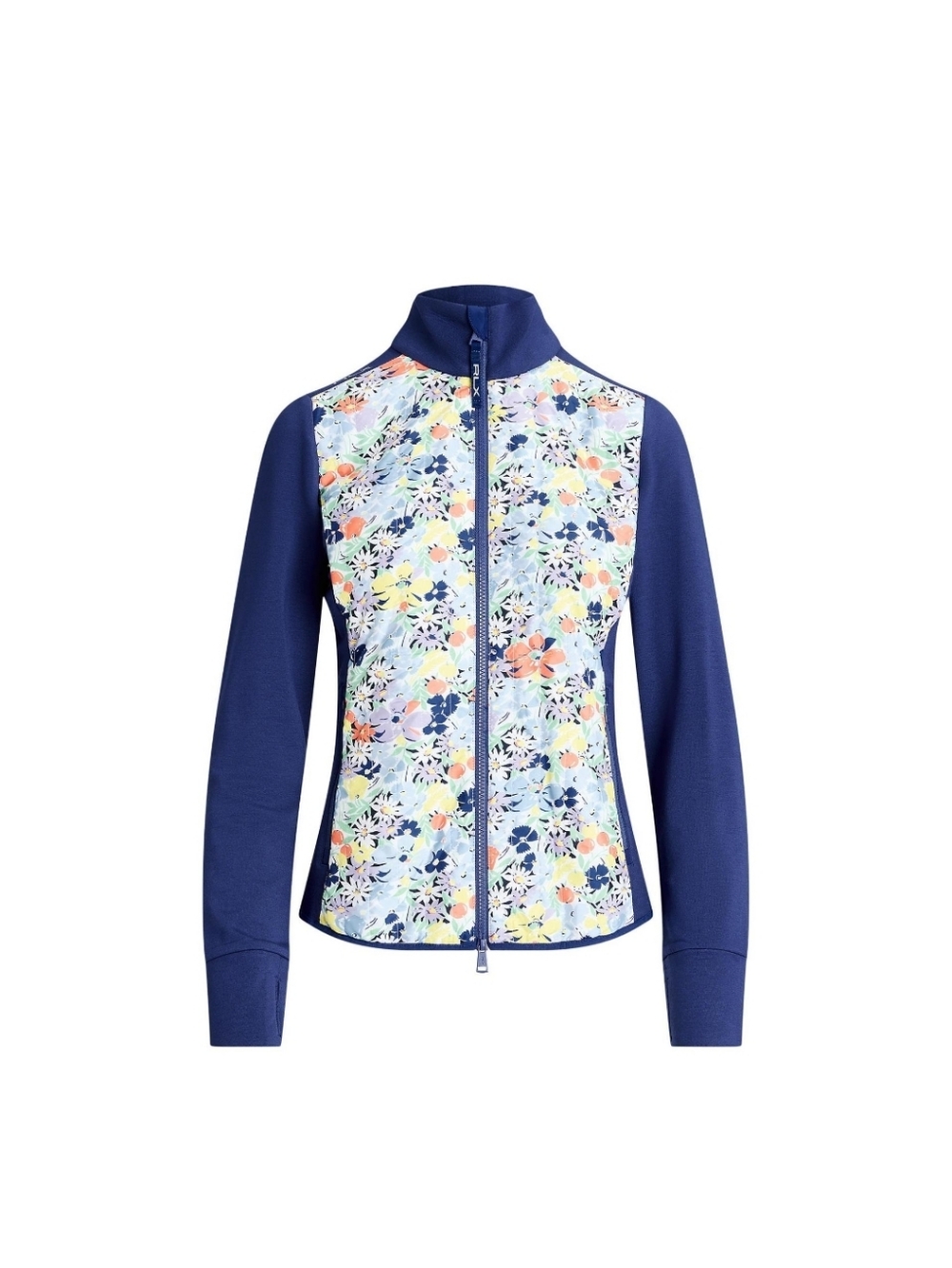 NWT RLX Ralph Lauren Floral Panel Golf Double Zipper Longsleeve Thumbloop Jacket
